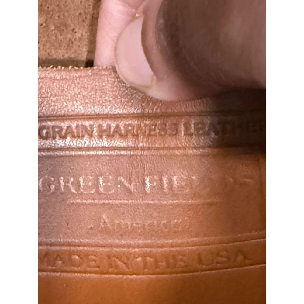 Green Fields America Tan‎ Full Grain Leather Briefcase Satchel Made in USA